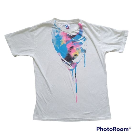 Junk Food Faux Handkerchief Scarf Cream Tee - S - Picture 2 of 3